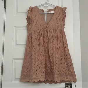 Red dress boutique pink romper dress small